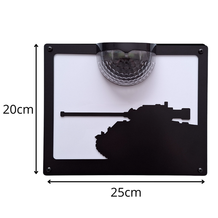 Tank Solar Light Wall Plaque