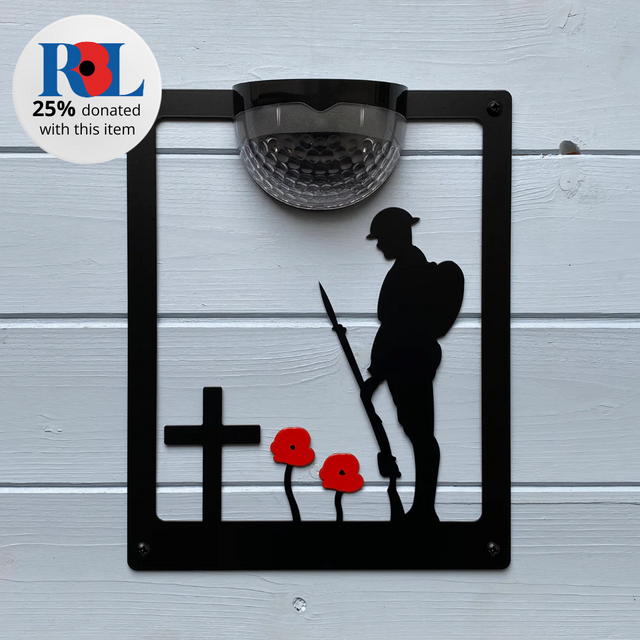 Remembrance Solar Plaque- Facing Left