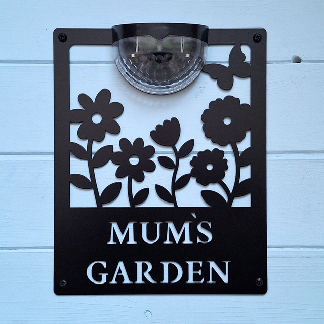 Mum's Garden Sign with Solar Powered Light