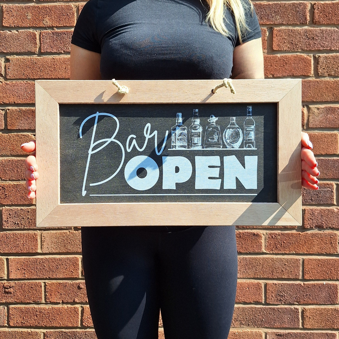 'Bar Open' Outdoor Framed Print