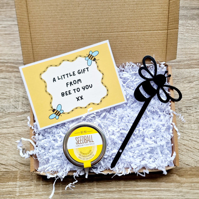 Bee Pot Stake Gift Set with Seeds