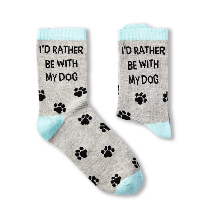 'I'd Rather Be With My Dog' Ladies Socks