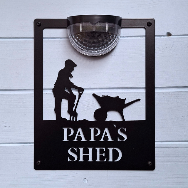 Papa's Shed Solar Powered Light