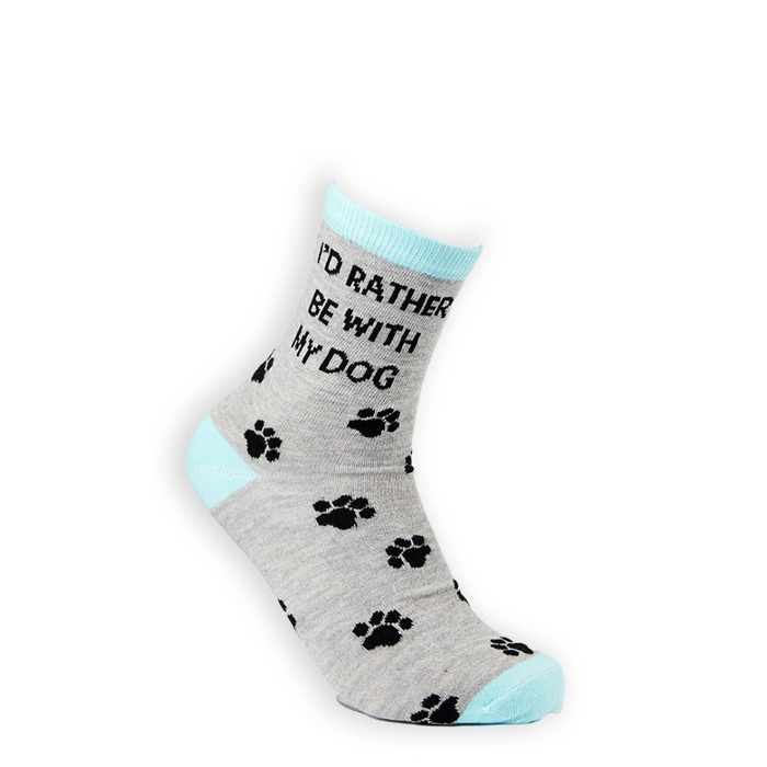 'I'd Rather Be With My Dog' Ladies Socks