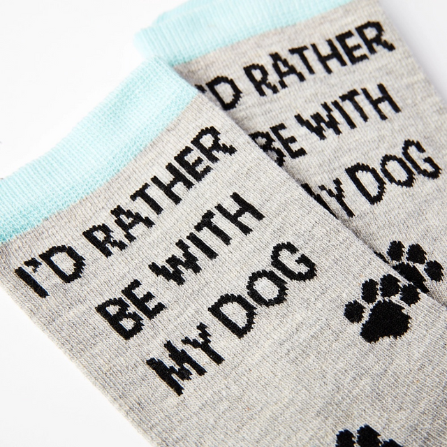 'I'd Rather Be With My Dog' Ladies Socks