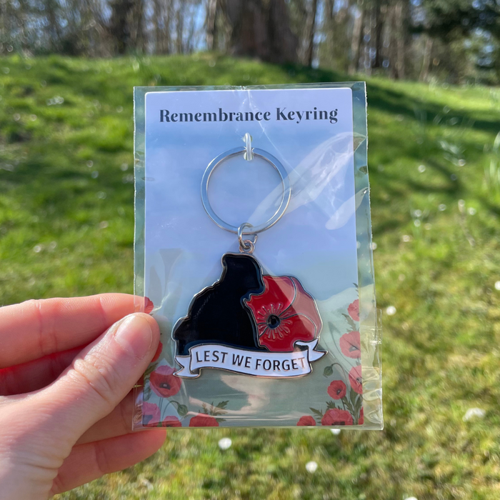 Lest We Forget - Remembrance Poppy Keyring