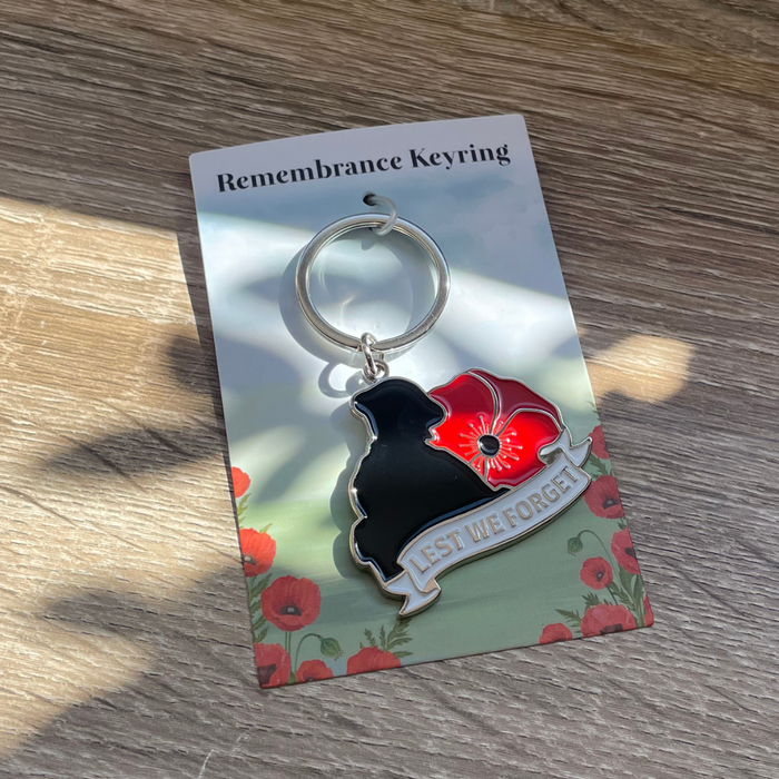 Lest We Forget - Remembrance Poppy Keyring