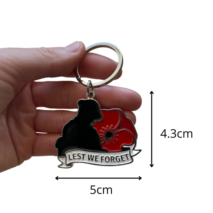 Lest We Forget - Remembrance Poppy Keyring