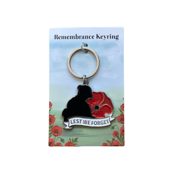 Lest We Forget - Remembrance Poppy Keyring