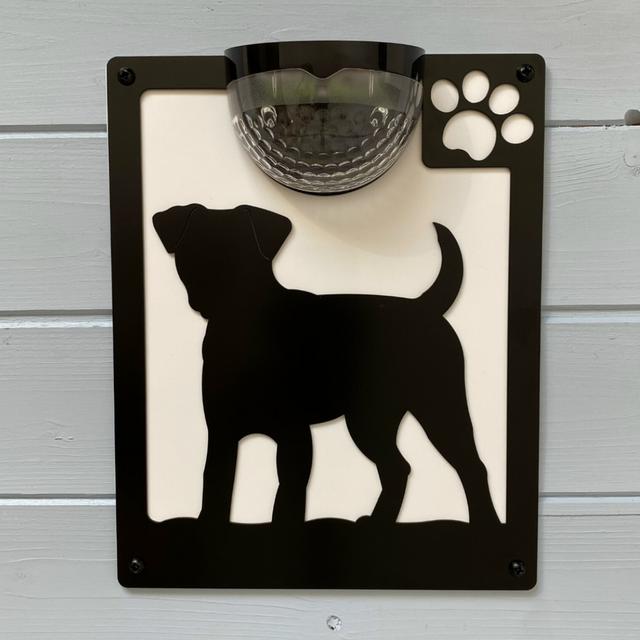 Jack Russell Dog Solar Light Wall Plaque