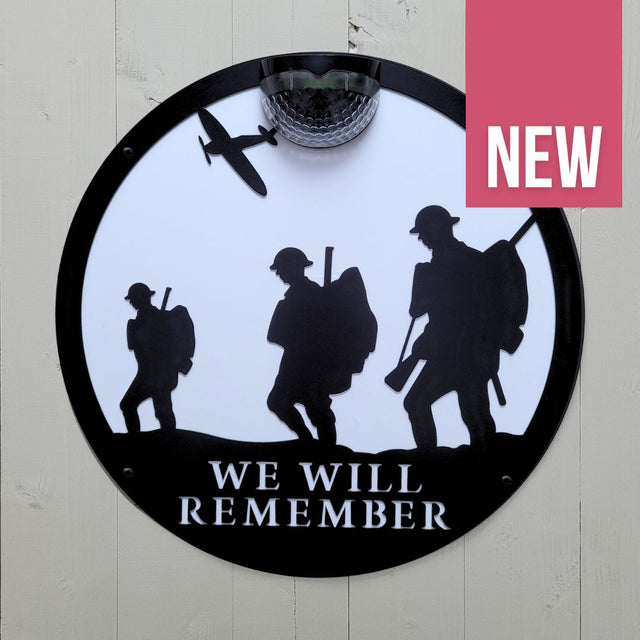 Large Remembrance Circle Solar Plaque