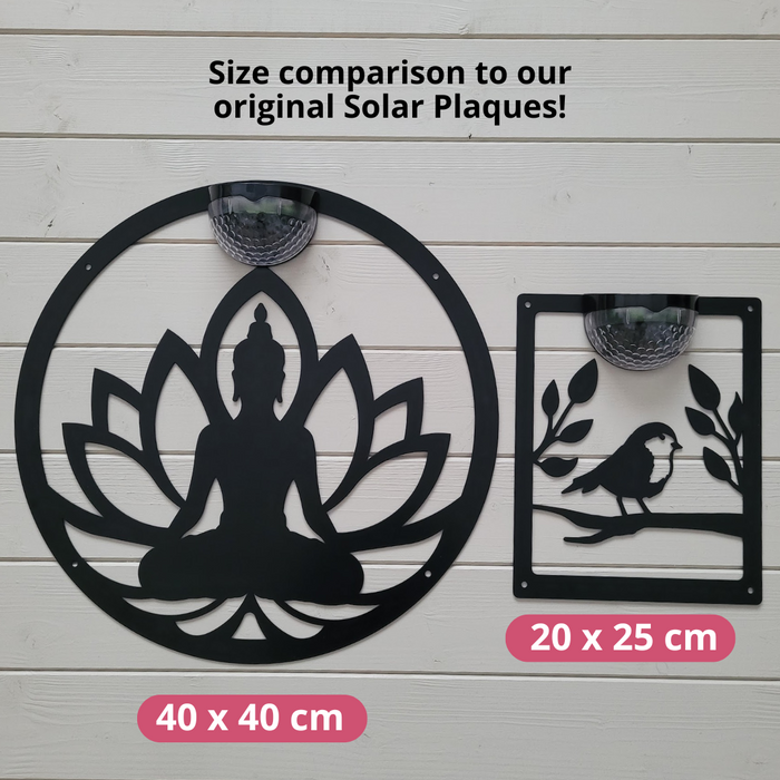 Large Buddha Circle Solar Plaque