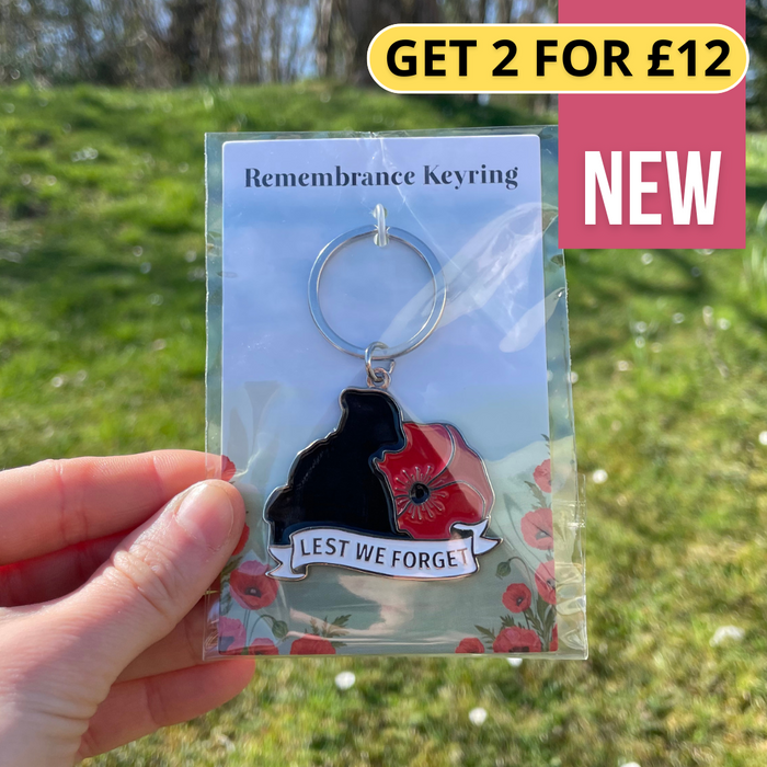 Lest We Forget - Remembrance Poppy Keyring