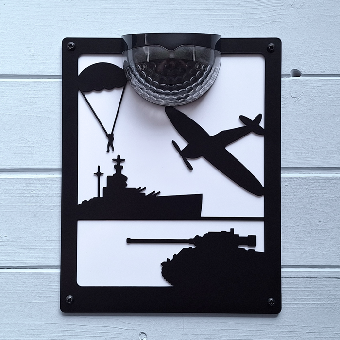 LIMITED EDITION D-Day Solar Light Wall Plaque