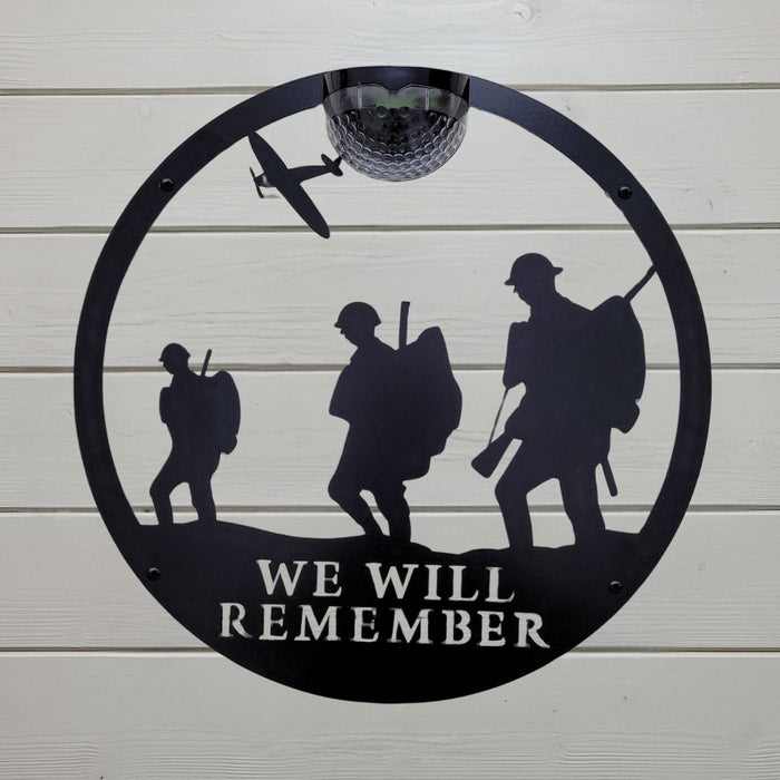 Large Remembrance Circle Solar Plaque