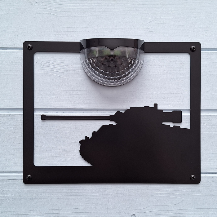 Tank Solar Light Wall Plaque