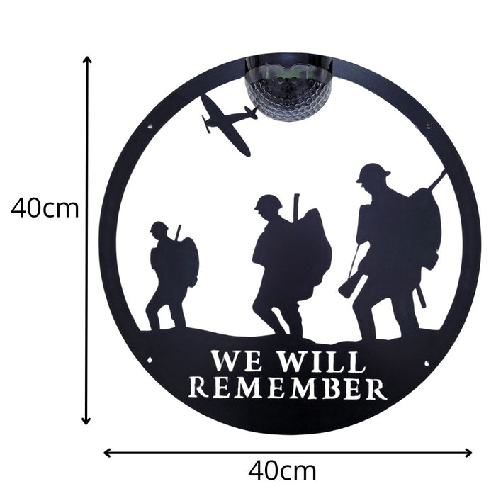 Large Remembrance Circle Solar Plaque