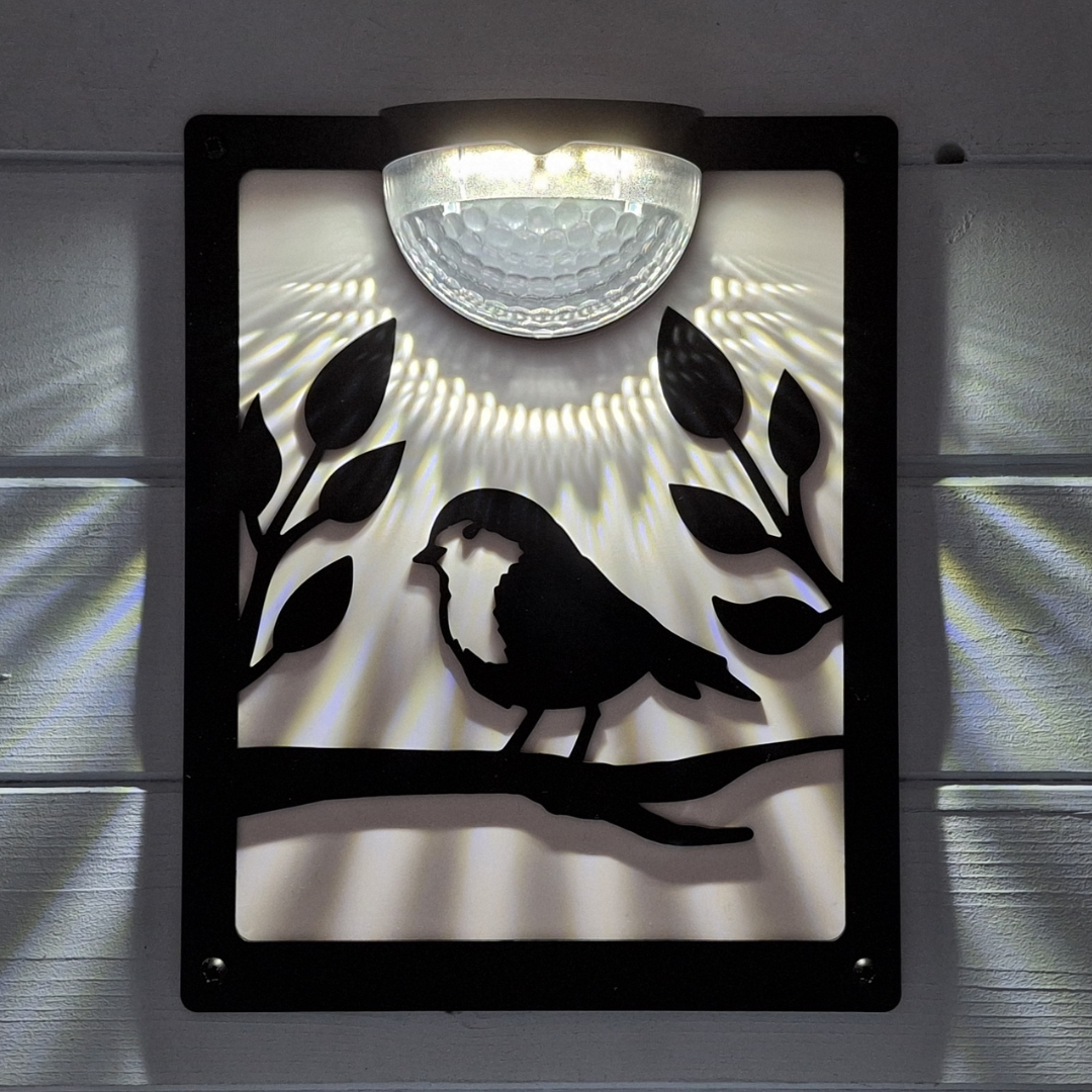 Robin Solar Light Wall Plaque- Left Facing