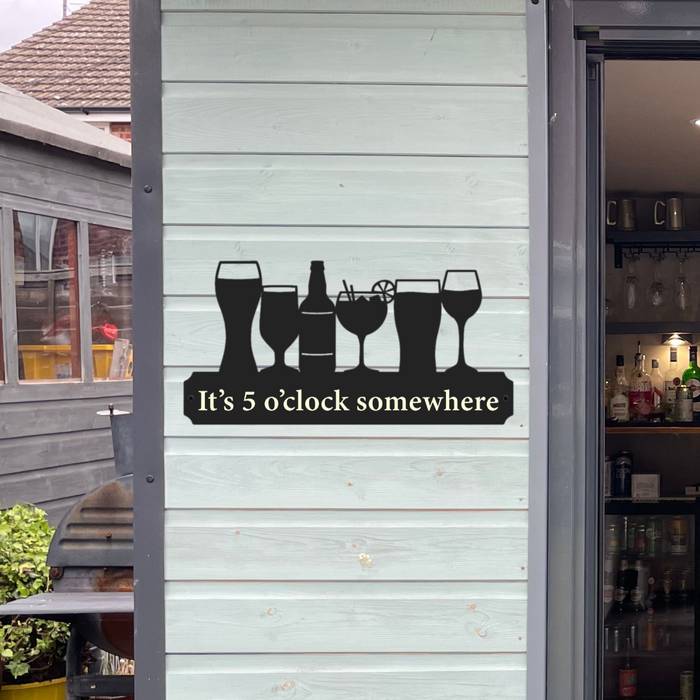 'It's 5 o'clock somewhere' Large Drinks Wall Art
