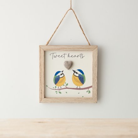 'Tweet Hearts' Box Framed Sign