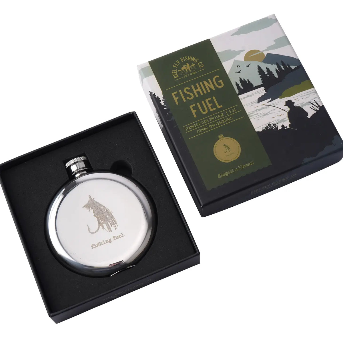 Reel Fly Fishing Co. 'Fishing Fuel' Hip Flask — Flory's Online