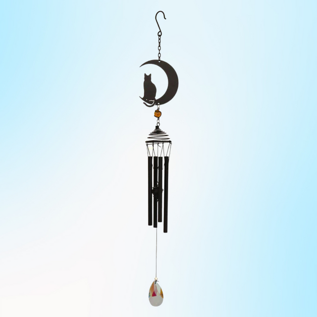 Cat & Moon Windchime