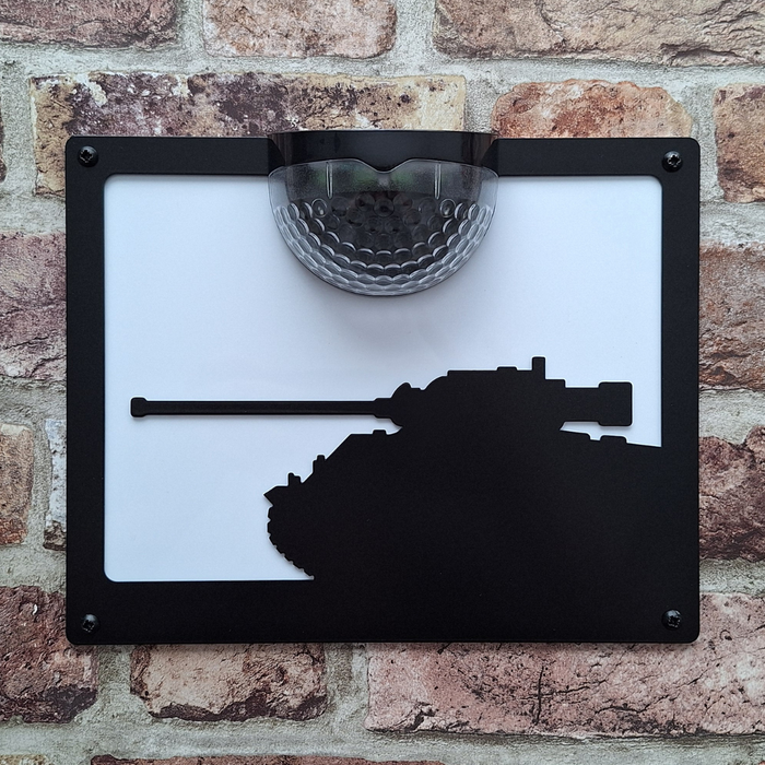 Tank Solar Light Wall Plaque