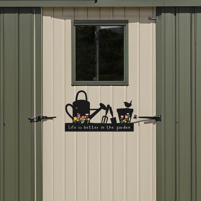 'Life is better in the garden' Large Garden Wall Art