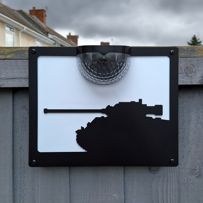 Tank Solar Light Wall Plaque