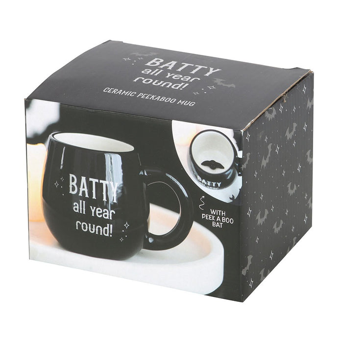 Batty All Year Round Rounded Peekaboo Mug