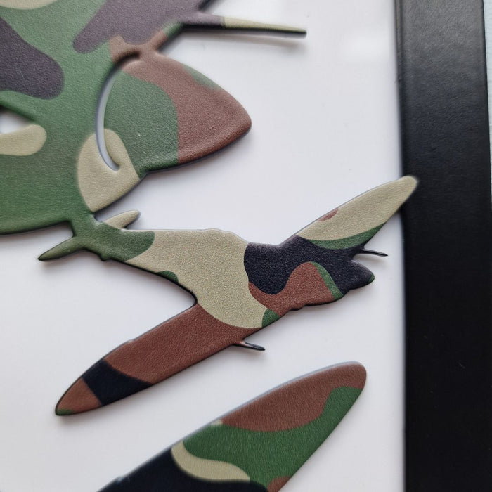 Limited Edition Camo Spitfire Solar Light Wall Plaque