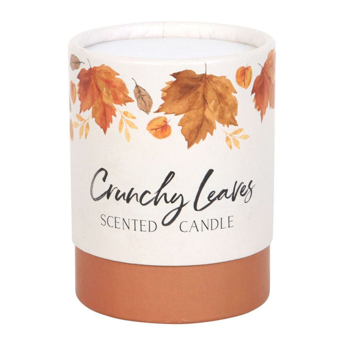 Autumn Crunchy Leaves Candle in Glass Pot