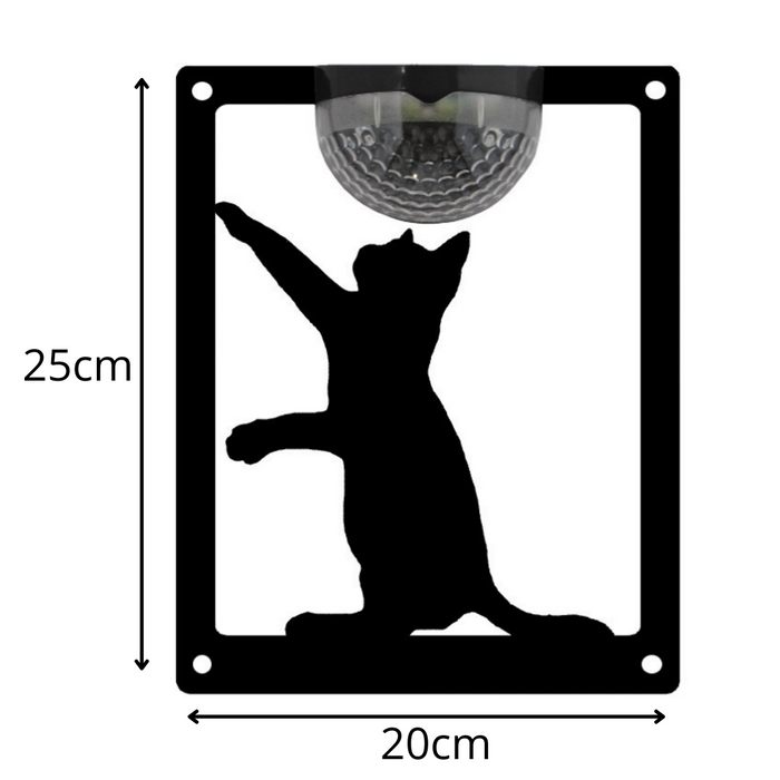 IMPERFECT- Cat Solar Light Wall Plaque