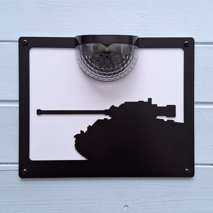 Tank Solar Light Wall Plaque