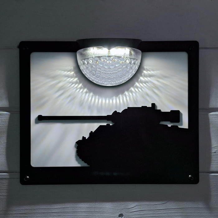 Tank Solar Light Wall Plaque