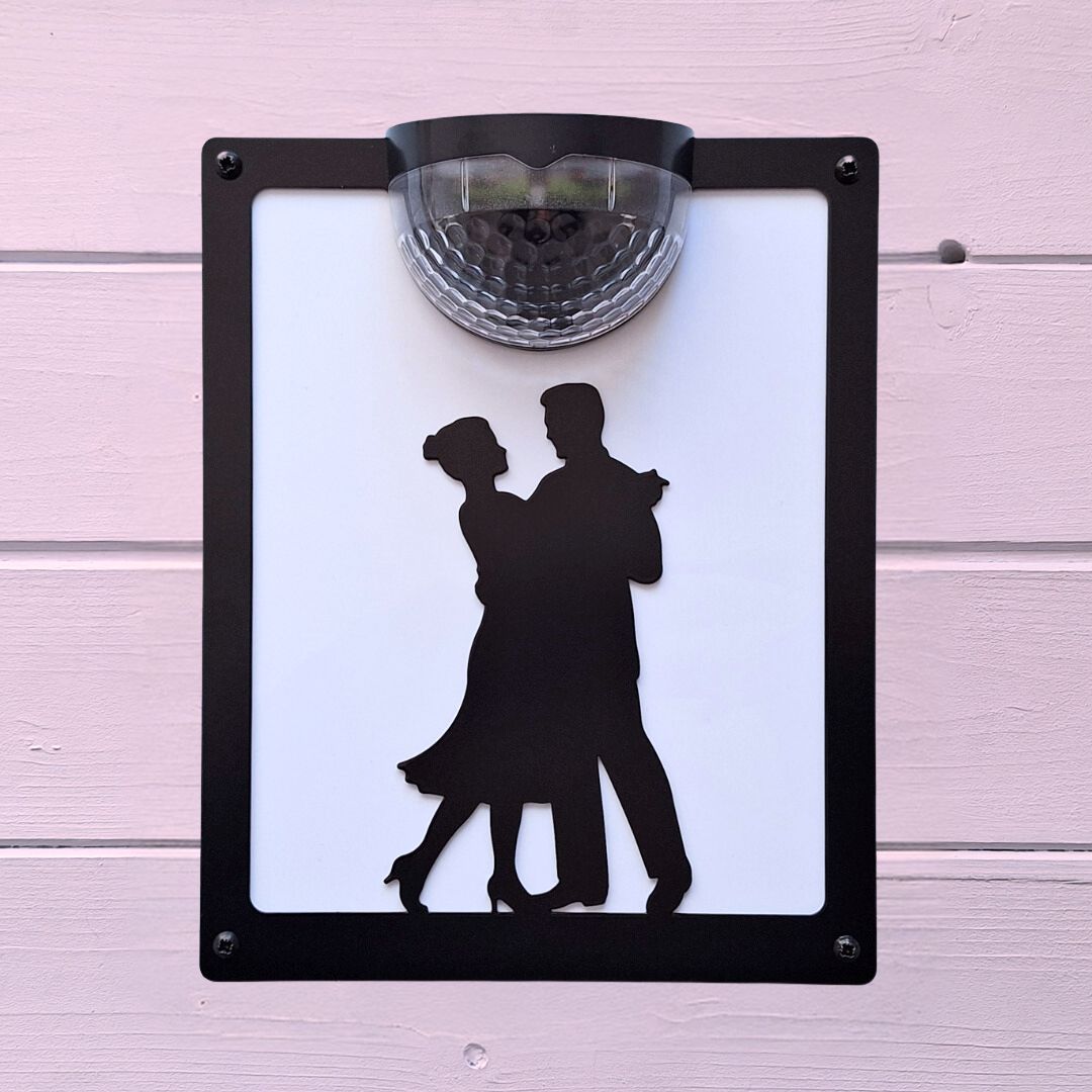 Couple Dancing Solar Light Wall Plaque