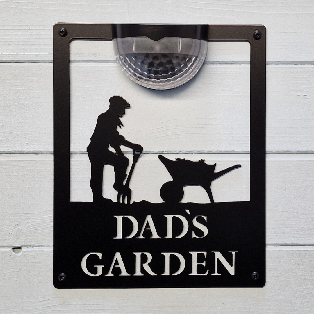 Dad's Garden Sign with Solar Powered Light