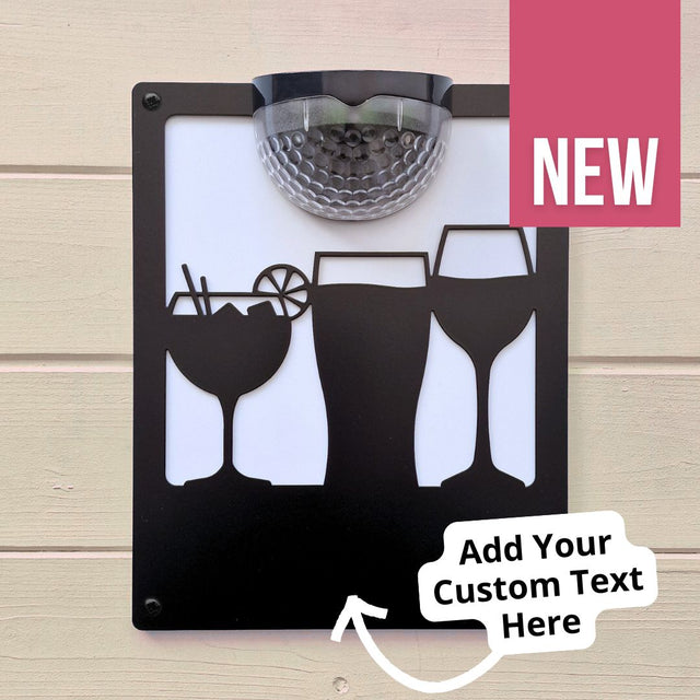 Drinks Solar Light Wall Plaque (You Can Personalise Me!)