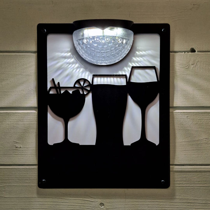 Drinks Solar Light Wall Plaque (You Can Personalise Me!)