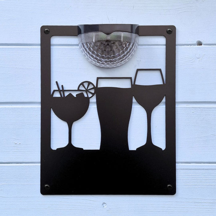 Drinks Solar Light Wall Plaque (You Can Personalise Me!)