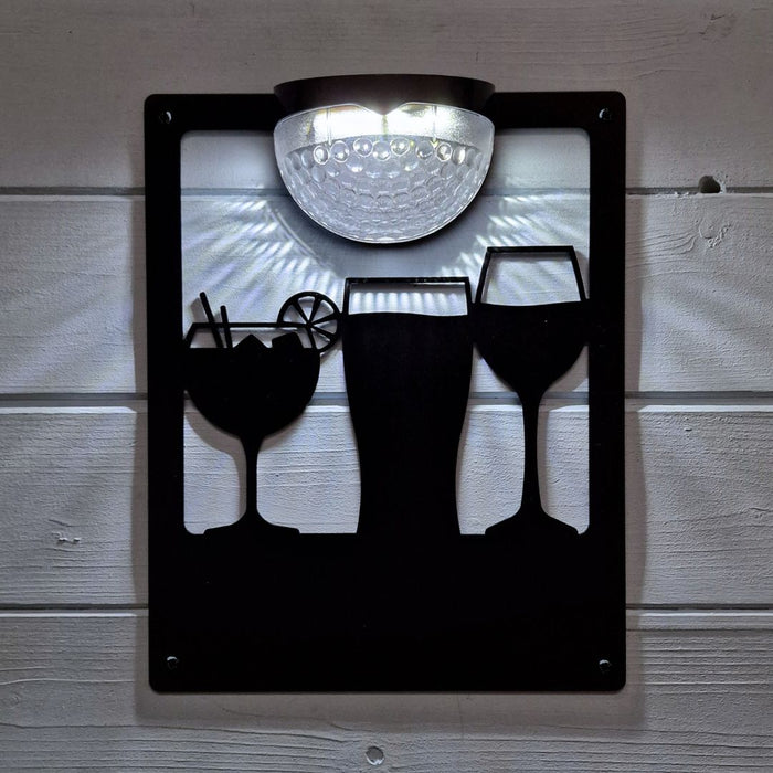 Drinks Solar Light Wall Plaque (You Can Personalise Me!)