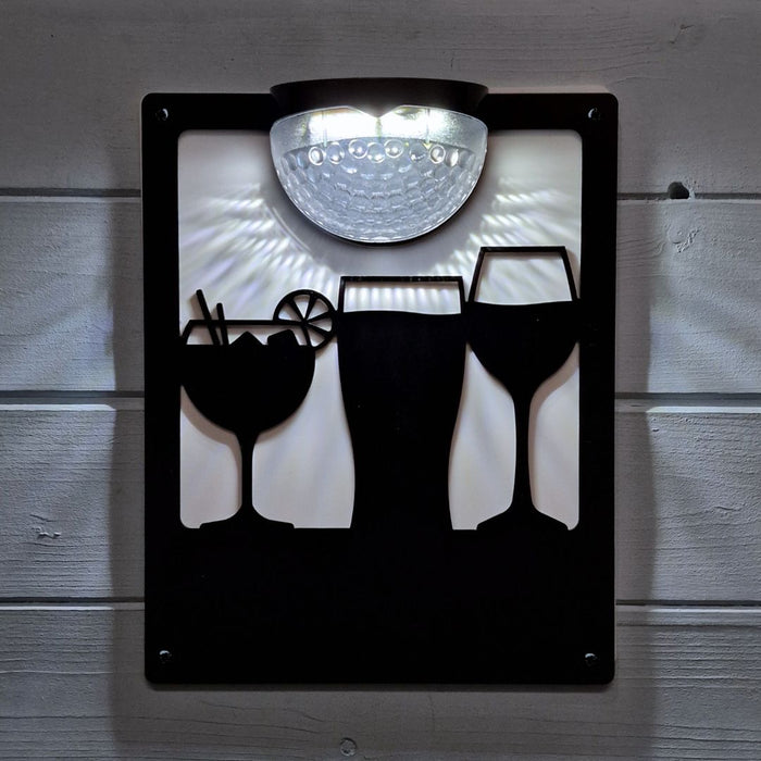 Drinks Solar Light Wall Plaque (You Can Personalise Me!)