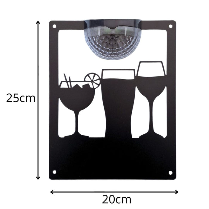 Drinks Solar Light Wall Plaque (You Can Personalise Me!)