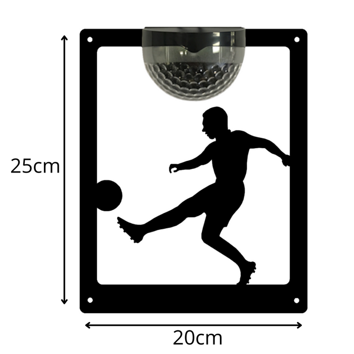 IMPERFECT- Footballer Solar Light Wall Plaque