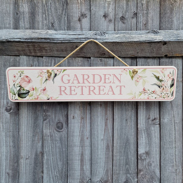 Large 'Garden Retreat' Hanging Sign