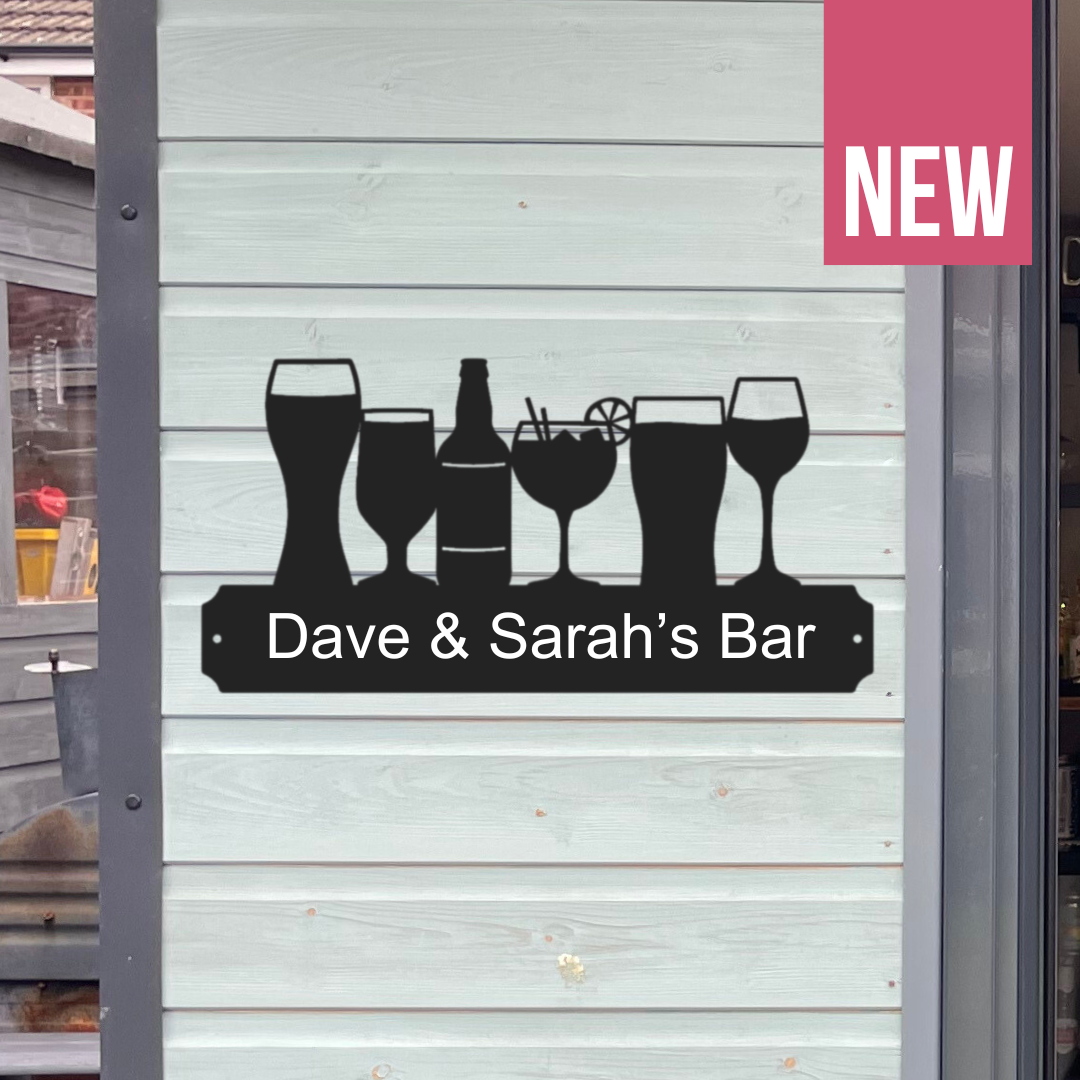 Metal Drinks Sign (You Can Personalise Me!)