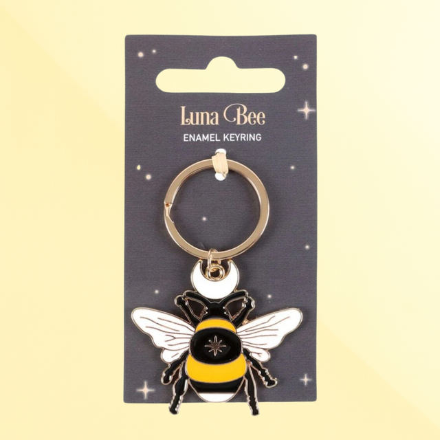 Forest Luna Bee Enamel Keyring