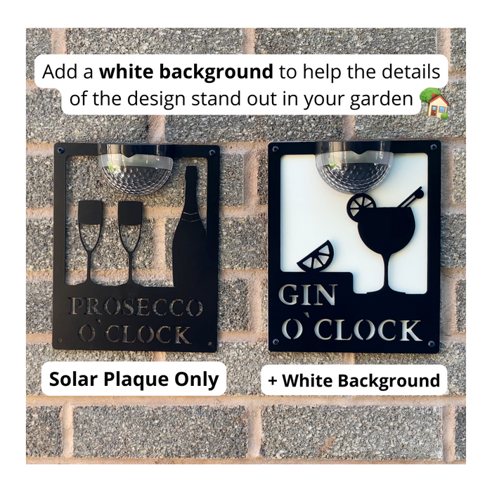 IMPERFECT- Gin O'Clock Sign with Solar Powered Light