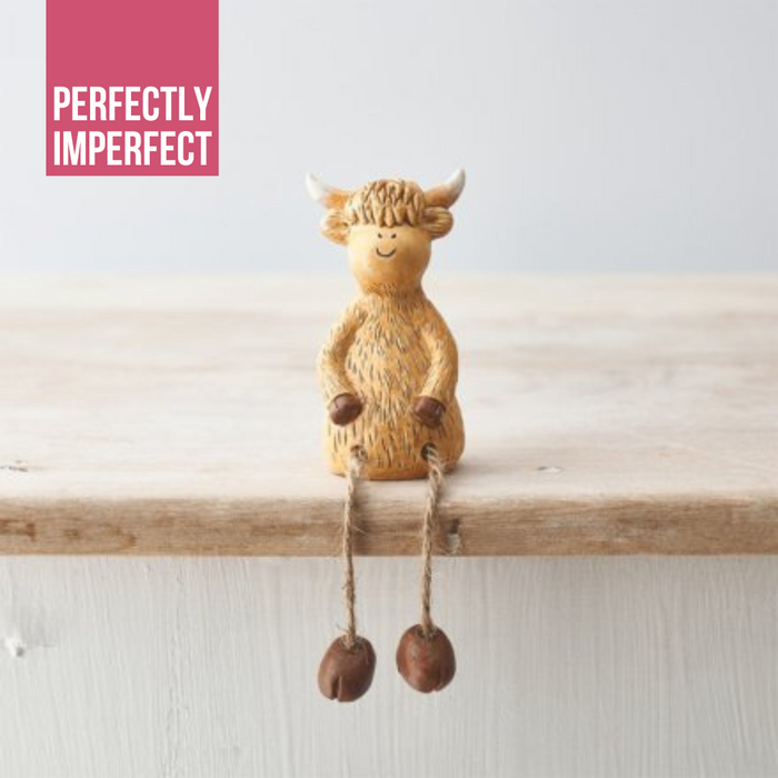 IMPERFECT Highland Cow Shelf Sitter