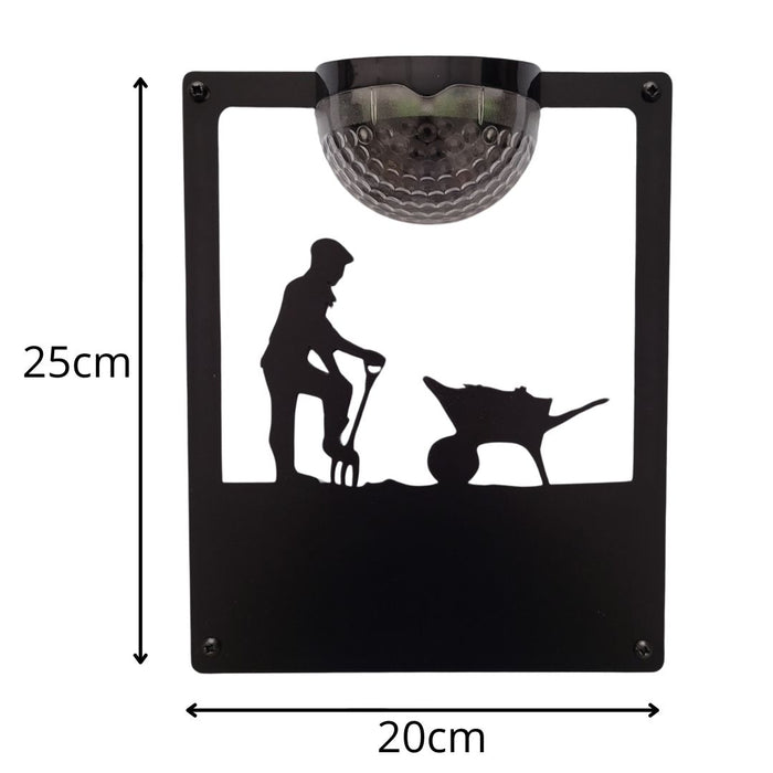 Male Gardener Solar Light Wall Plaque (You Can Personalise Me!)